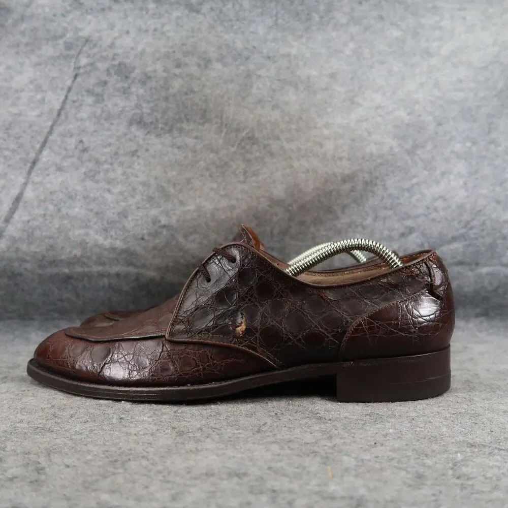 Kow Hoo Shoes Mens 45 Oxfords Exotic Leather Classic Goodyear Welt Handcrafted